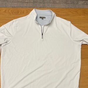 Peter Millar Crown Sport XL Men's White Quarter-Zip Pullover